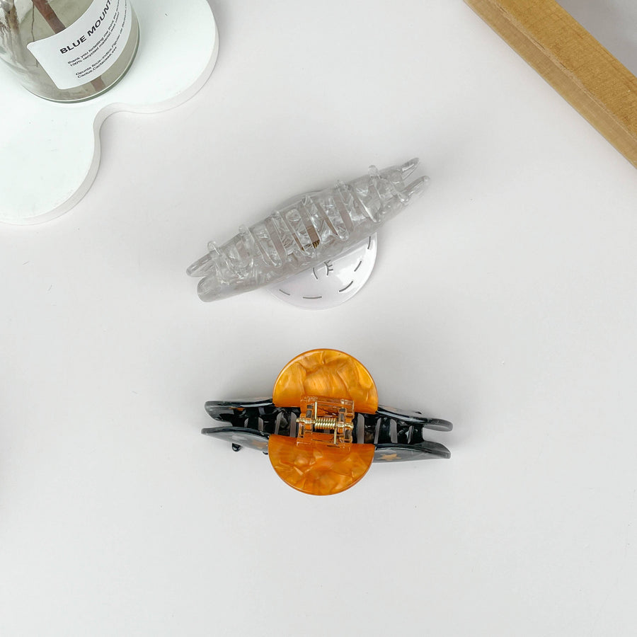 Sun Series Acetate Hair Claw Clip: White