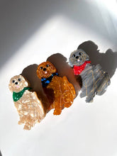 Load image into Gallery viewer, Hand-painted Golden Doodle Dog Claw Hair Clip | Eco-Friendly: Brown