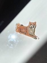 Load image into Gallery viewer, Hand-painted Shiba Inu Dog Barrette Hair Clip | Eco-Friendly