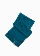 Load image into Gallery viewer, Cozy Woven Cashmere Wrap Shawl Scarf Throw: Black
