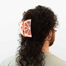 Load image into Gallery viewer, Large Grapefruit Slice Hair Claw Clip
