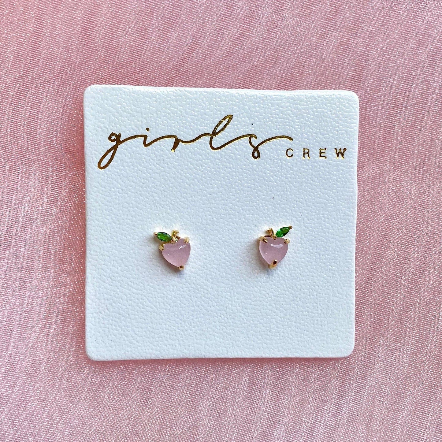 Peach Studs: Rose Gold