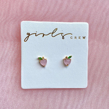 Peach Studs: Rose Gold