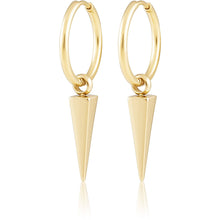 Load image into Gallery viewer, Aria Spike Hoops: Gold