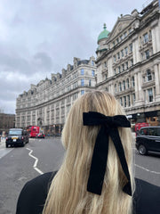 The Perfect Velvet Bow Barrette | Holiday Accessories: Black