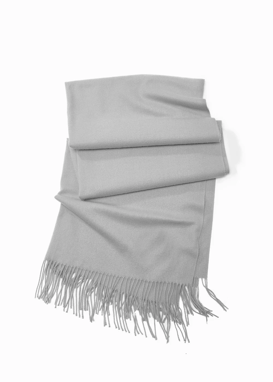 Cozy Woven Cashmere Wrap Shawl Scarf Throw: Black