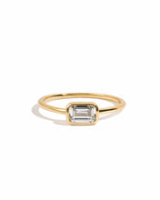 Load image into Gallery viewer, Baguette Bezel Ring: Gold / 7