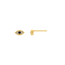 Load image into Gallery viewer, Luciana earrings - mini evil eye stud earrings: Gold