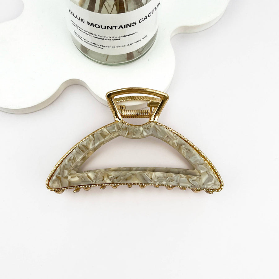 Minimalist Elegant Alloy & Acetate Hair Claw Clip ✨: C