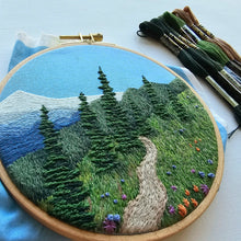 Load image into Gallery viewer, "Happy Trails" Landscape Embroidery Kit