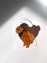 Load image into Gallery viewer, Hand-painted Golden Doodle Dog Claw Hair Clip | Eco-Friendly: Brown