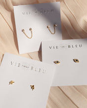 Load image into Gallery viewer, Luciana earrings - mini evil eye stud earrings: Gold