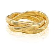 Infinity Multi Layered Bracelet: Gold / 6.5"