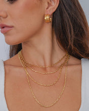 Load image into Gallery viewer, Gina 18K Gold Plated Hammered Hoop Earrings