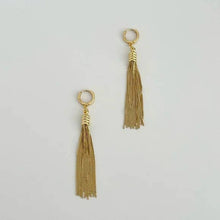 Load image into Gallery viewer, Little Fringe Huggie Hoop Earrings