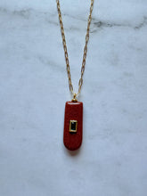 Load image into Gallery viewer, Boheme Gemstone Pendant Necklace: Rose Quartz + Tourmaline CZ