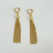 Load image into Gallery viewer, Little Fringe Huggie Hoop Earrings
