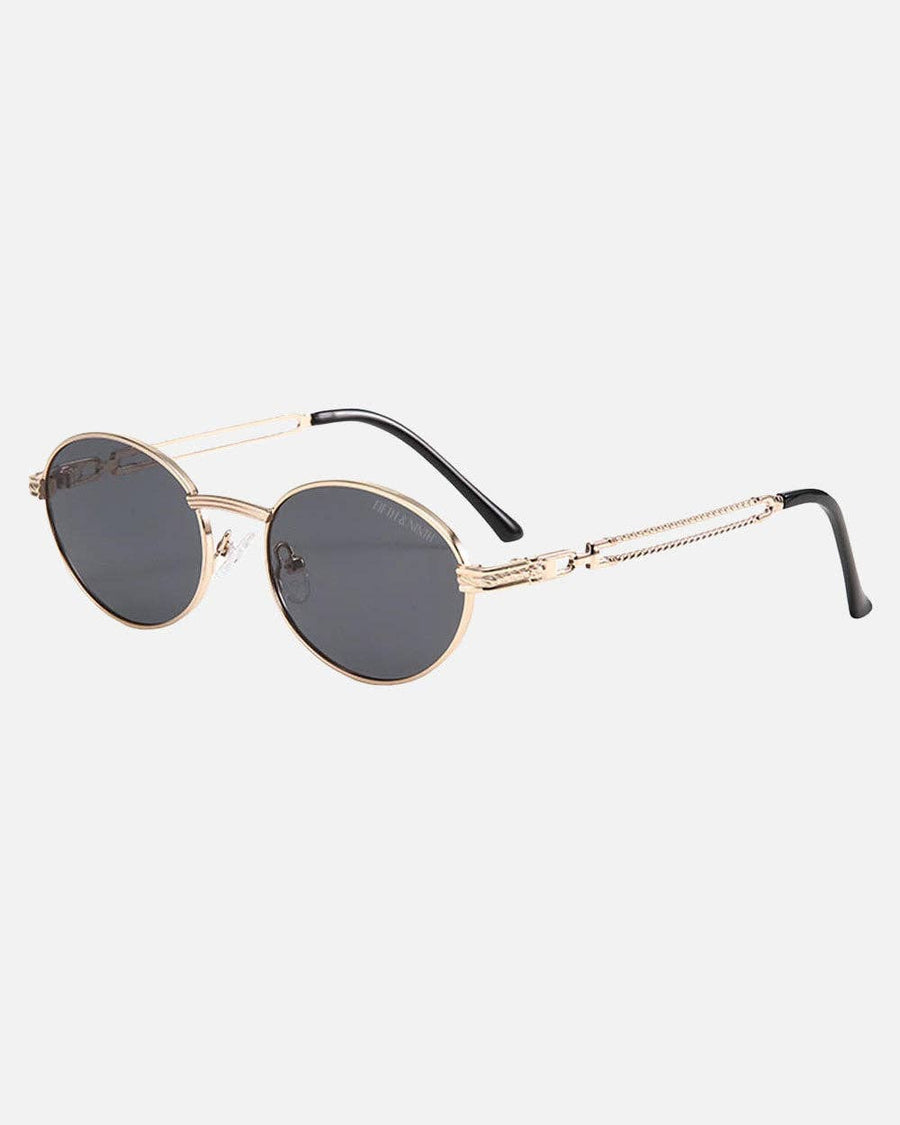 Blake Polarized Sunglasses: Black/Gold