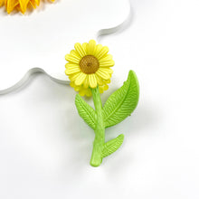 Load image into Gallery viewer, Sunflower flower style hair claw clip: Yellow
