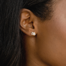 Load image into Gallery viewer, Toi et Moi Studs: Gold plate / Pair