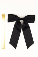 Load image into Gallery viewer, Oversized Matte Satin Hair Bow Barrette | Bailee Bow OS: Black