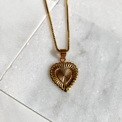 Heartbreaker Gold Heart Necklace. Gold Filled. Gold Jewelry