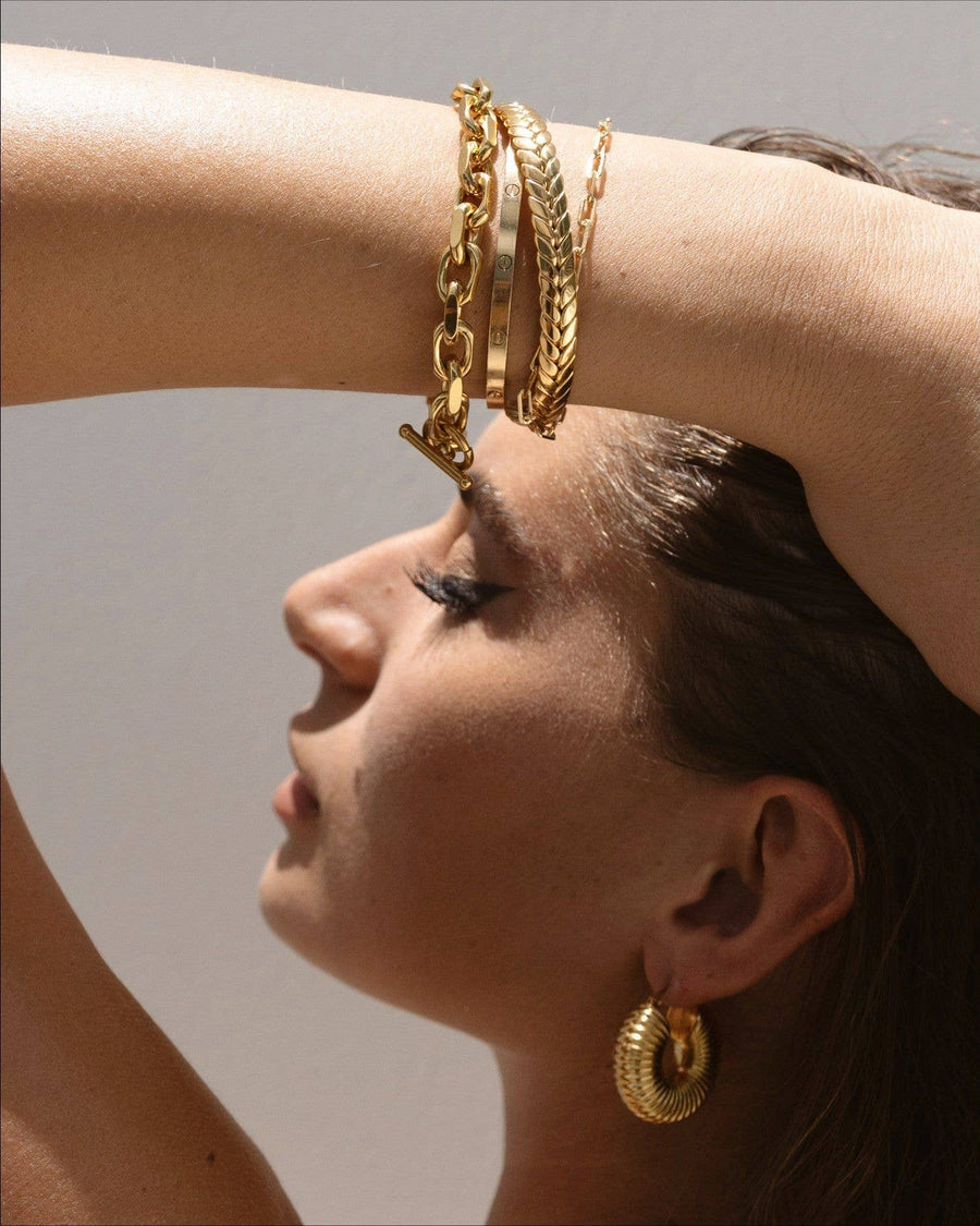 Lina Chain Cuff: Gold