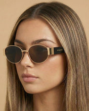 Load image into Gallery viewer, Elliott Polarized Sunglasses: Black/Gold