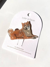 Load image into Gallery viewer, Hand-painted Shiba Inu Dog Barrette Hair Clip | Eco-Friendly