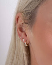 Load image into Gallery viewer, Tiny Baguette Studs: Silver