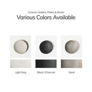 Light Gray Ceramic Incense Plate