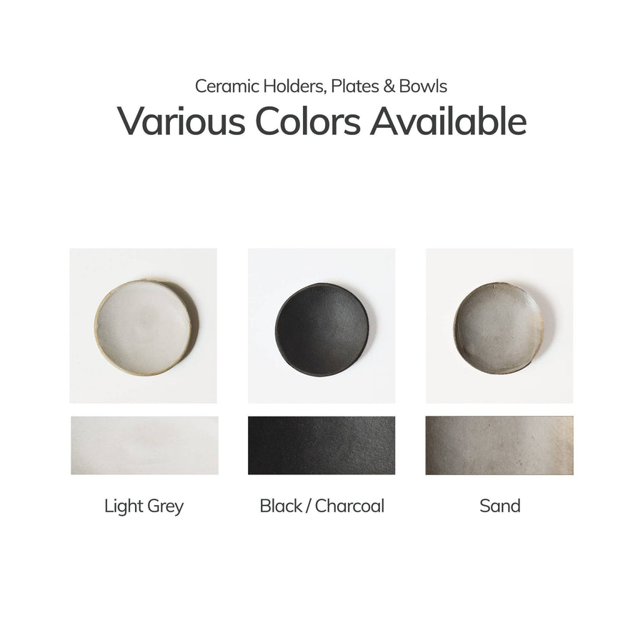 Light Gray Ceramic Incense Plate