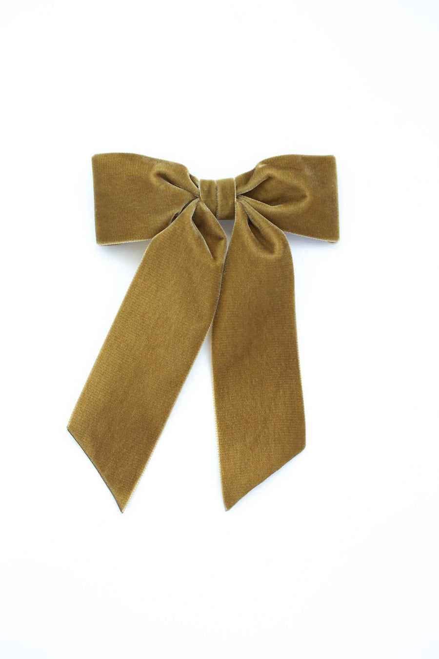 Large Velvet Hair Bow Barrette for Women | Bailee Bow: Navy