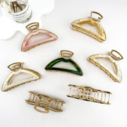 Minimalist Elegant Alloy & Acetate Hair Claw Clip ✨: C
