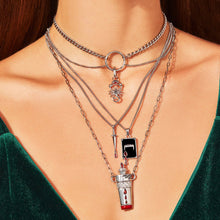 Load image into Gallery viewer, Dagger Necklace: Rhodium Plated