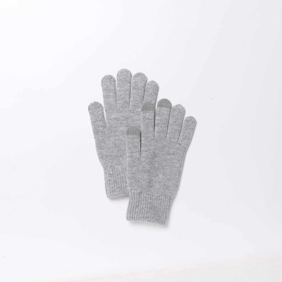 Touchscreen Gloves in Merino Wool: Grey
