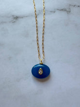 Load image into Gallery viewer, Boheme Gemstone Pendant Necklace: Rose Quartz + Tourmaline CZ