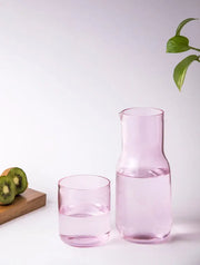 Handcrafted  Glass Carafe- Pink