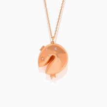 Load image into Gallery viewer, Fortune Cookie Locket Necklace: Gold