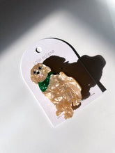Load image into Gallery viewer, Hand-painted Golden Doodle Dog Claw Hair Clip | Eco-Friendly: Brown