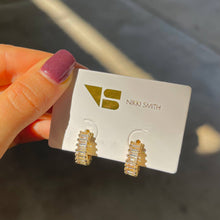 Load image into Gallery viewer, Esther Gold Diamond Hoops
