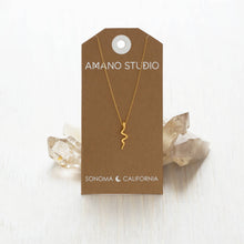 Load image into Gallery viewer, Tiny Gold Serpent Necklace