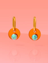 Load image into Gallery viewer, Deco Glam Medallion Oval Hoops Copper
