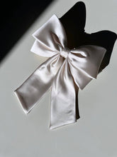 Load image into Gallery viewer, The Perfect Long Satin Hair Bow Barrette: Pink