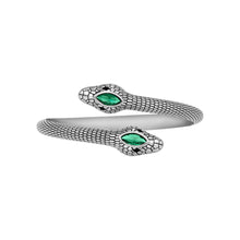 Load image into Gallery viewer, Twin Snake Cuff Bracelet: 18K Gold Plated
