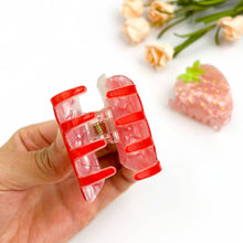 Load image into Gallery viewer, Strawberry Acrylic Printed Hair Claw Clip: Red