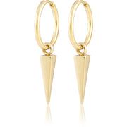 Aria Spike Hoops: Silver