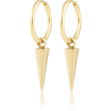 Load image into Gallery viewer, Aria Spike Hoops: Silver