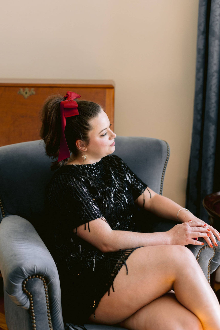 Oversized Matte Satin Hair Bow Barrette | Stella Bow OS: Hazelnut