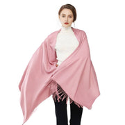 Cozy Woven Cashmere Wrap Shawl Scarf Throw: Camel